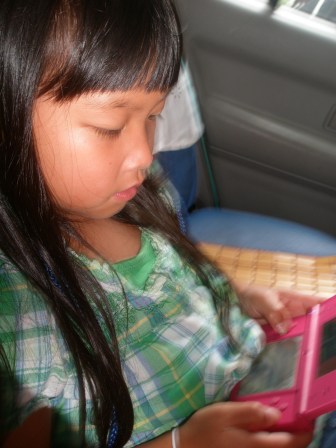 Playing DS in cab